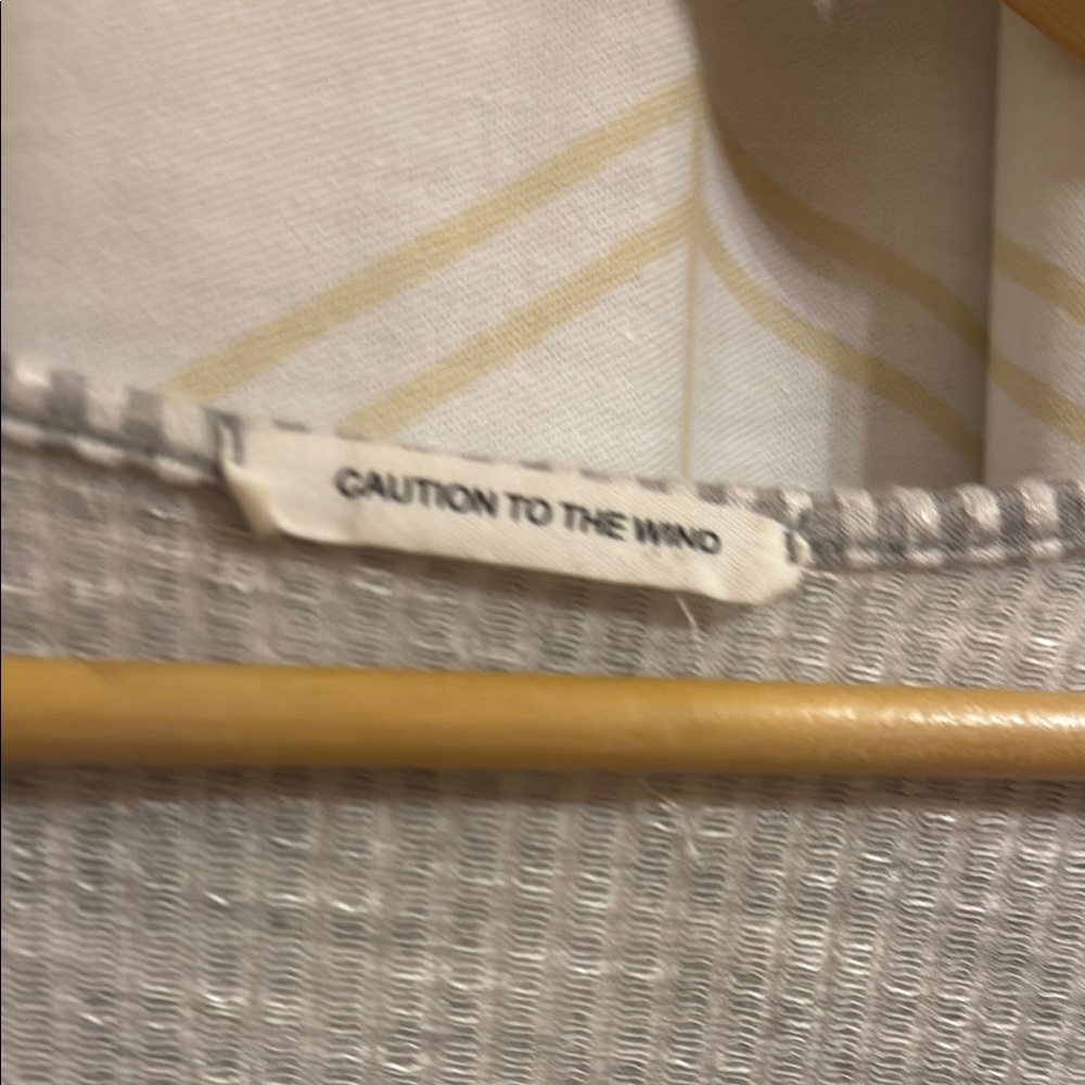 Caution to the Wind Striped Gray Jumpsuit with Belt - Picture 3 of 5